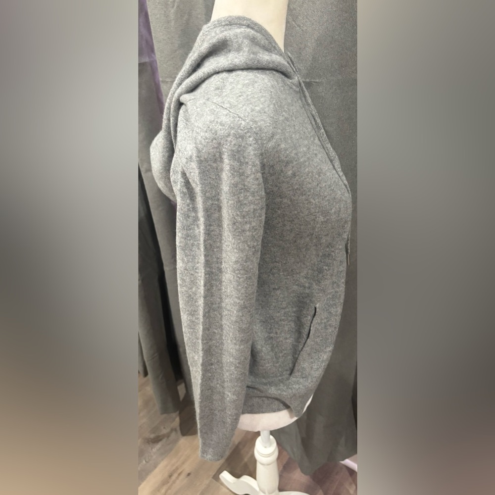 NWT Quince Mongolian Cashmere Full-Zip Hoodie Heather Gray Small & Medium Casual - Picture 12 of 14